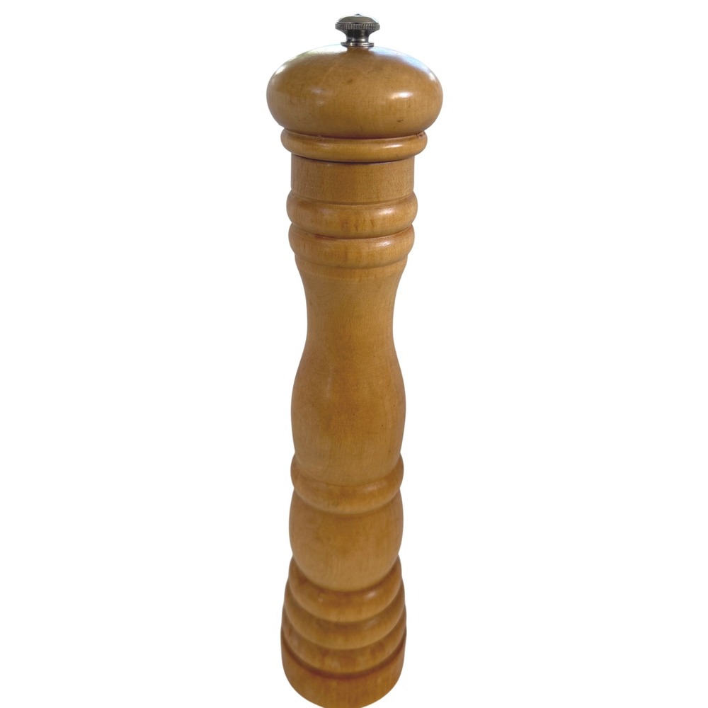 VINTAGE Peugeot France 13" Wood Pepper Mill Grinder Lion Mark I